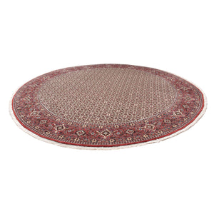 Alfombra persa - Bidjar redondo  - 305 x 305 cm - rojo