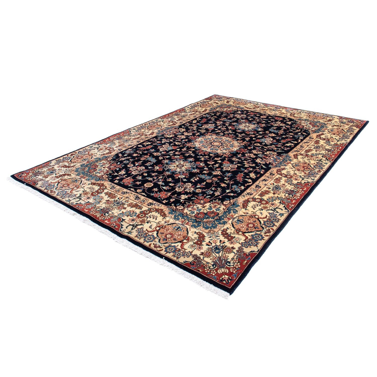 Alfombra persa - Clásica - 298 x 196 cm - azul oscuro