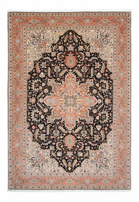 Alfombra Persa - Tabriz - Real - 306 x 208 cm - azul oscuro