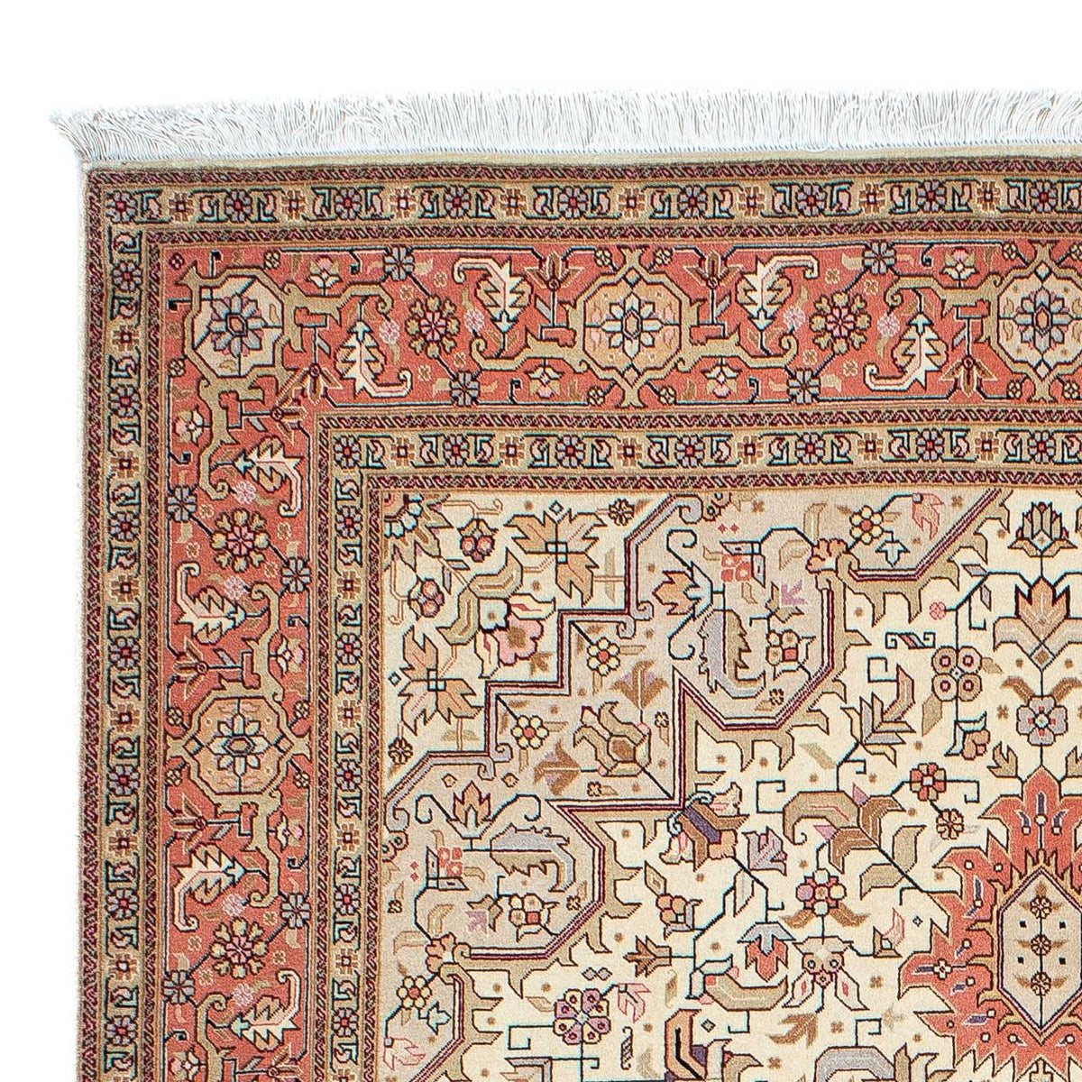Alfombra Persa - Tabriz - Real - 202 x 152 cm - beige