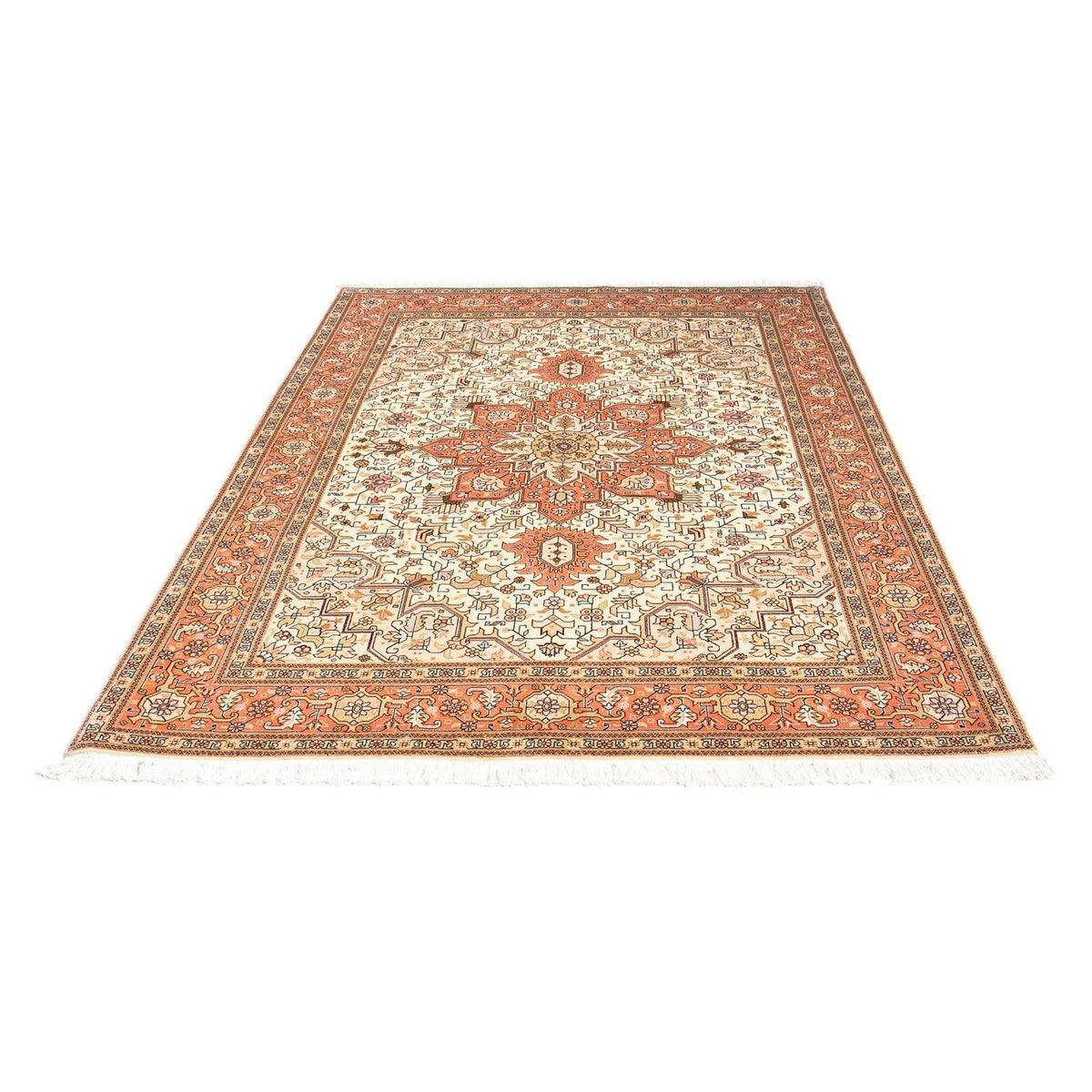 Alfombra Persa - Tabriz - Real - 202 x 152 cm - beige