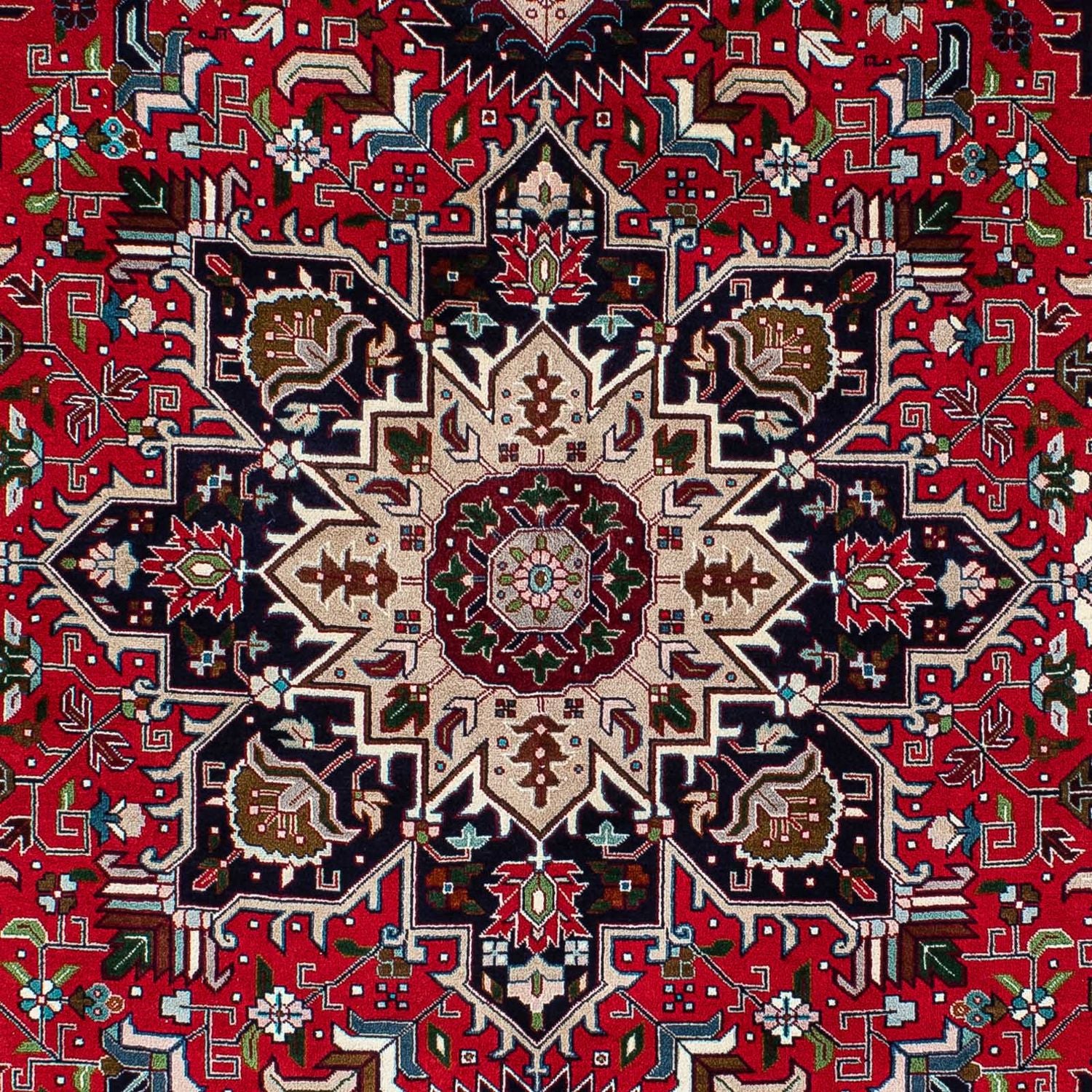 Alfombra Persa - Tabriz - Real - 206 x 151 cm - rojo