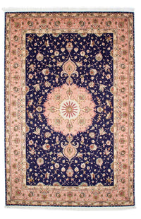 Alfombra Persa - Tabriz - Real - 250 x 163 cm - azul oscuro