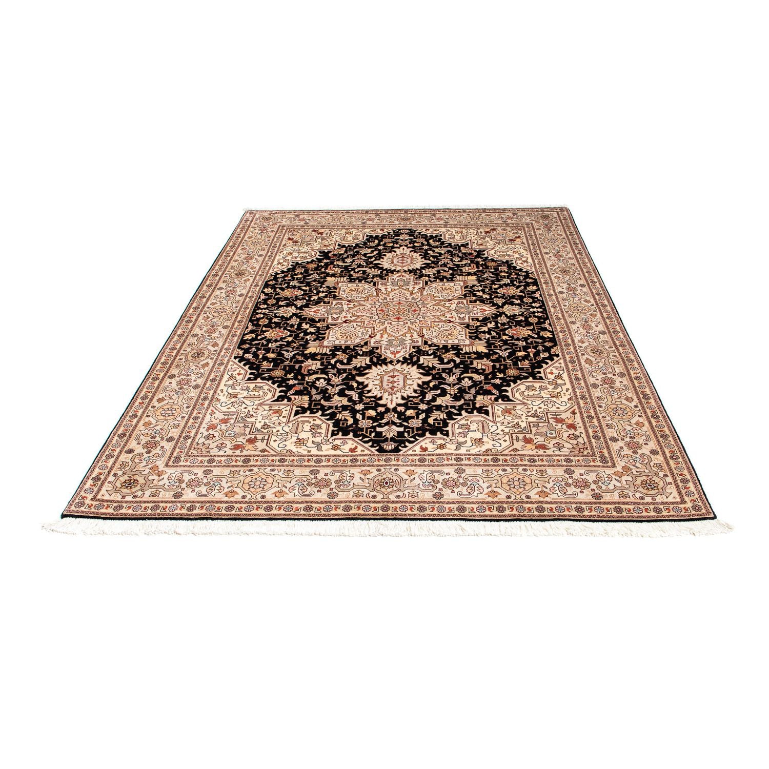 Alfombra Persa - Tabriz - Prima - 206 x 151 cm - azul oscuro
