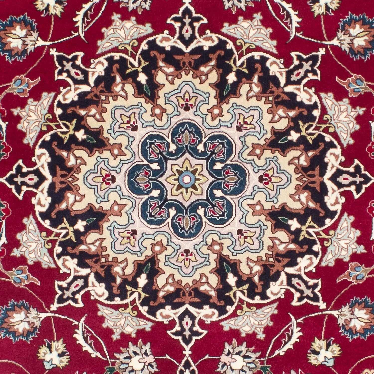 Alfombra Persa - Tabriz - Real - 197 x 153 cm - rojo oscuro