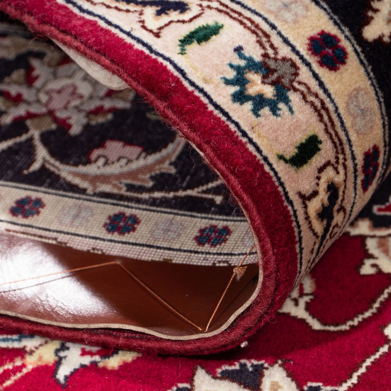 Alfombra Persa - Tabriz - Real - 197 x 153 cm - rojo oscuro