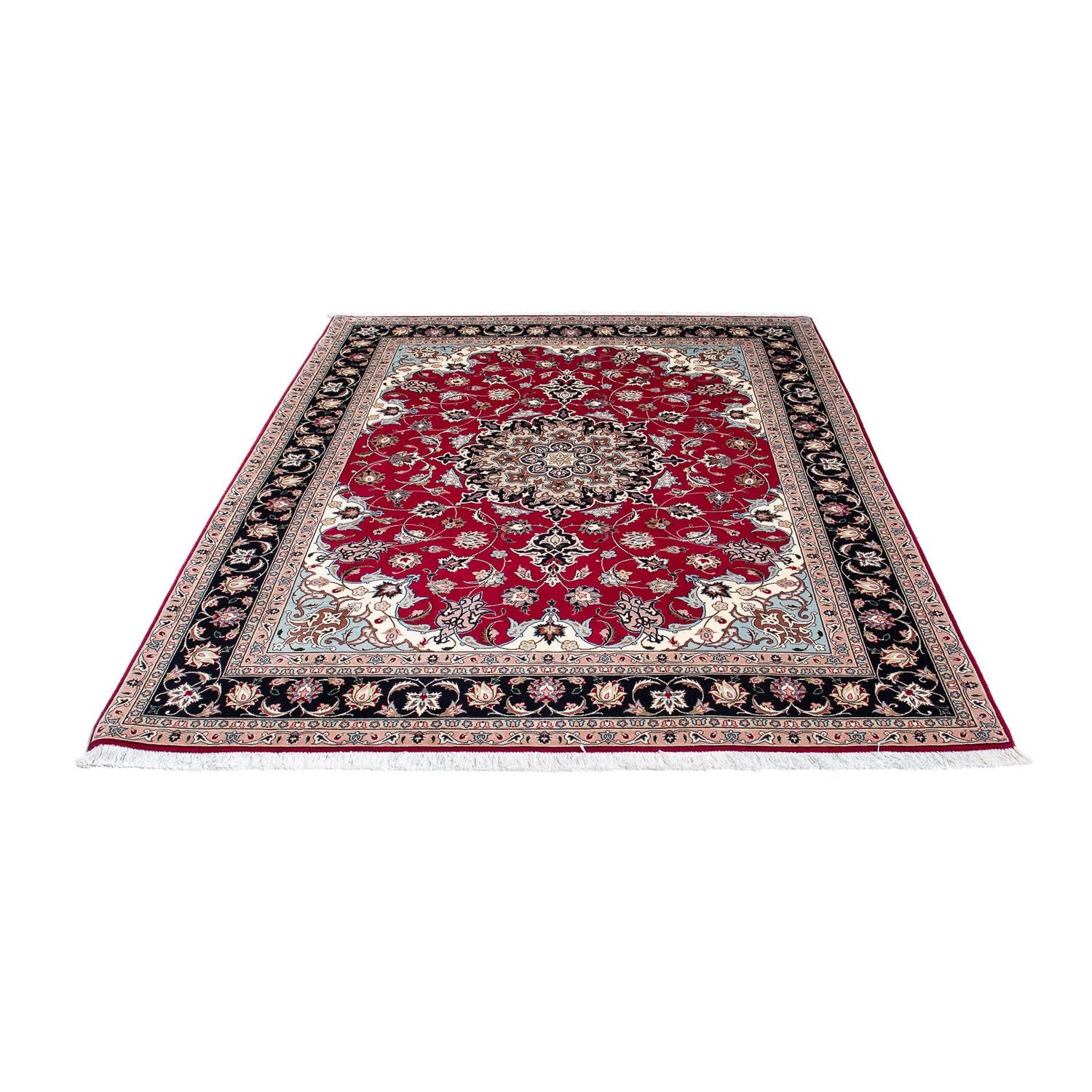 Alfombra Persa - Tabriz - Real - 200 x 155 cm - rojo oscuro