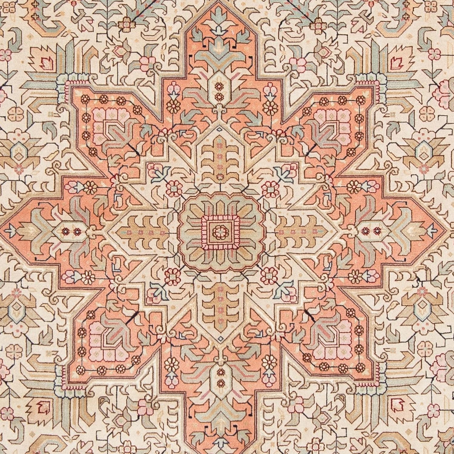 Alfombra Persa - Tabriz - Real - 302 x 205 cm - beige