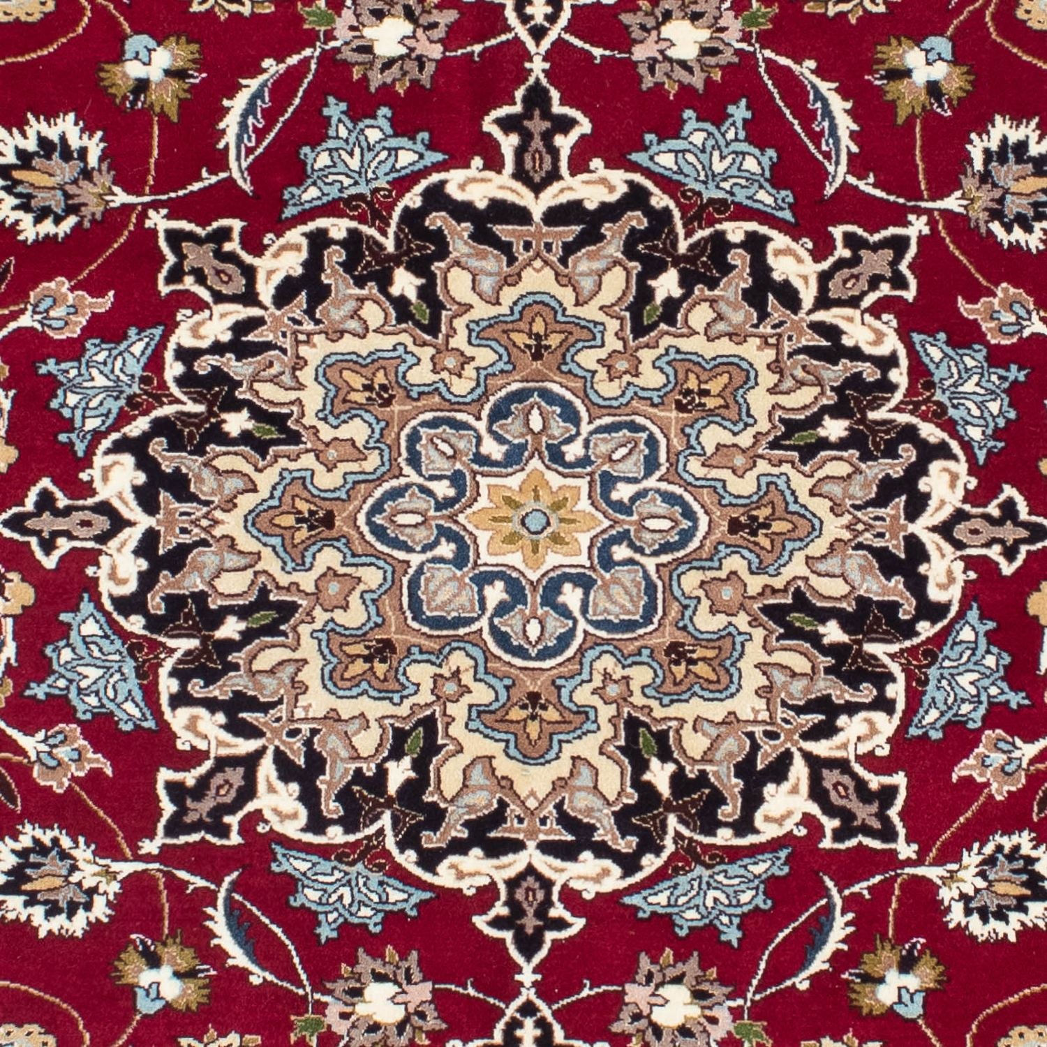 Alfombra Persa - Tabriz - Real - 198 x 155 cm - rojo oscuro