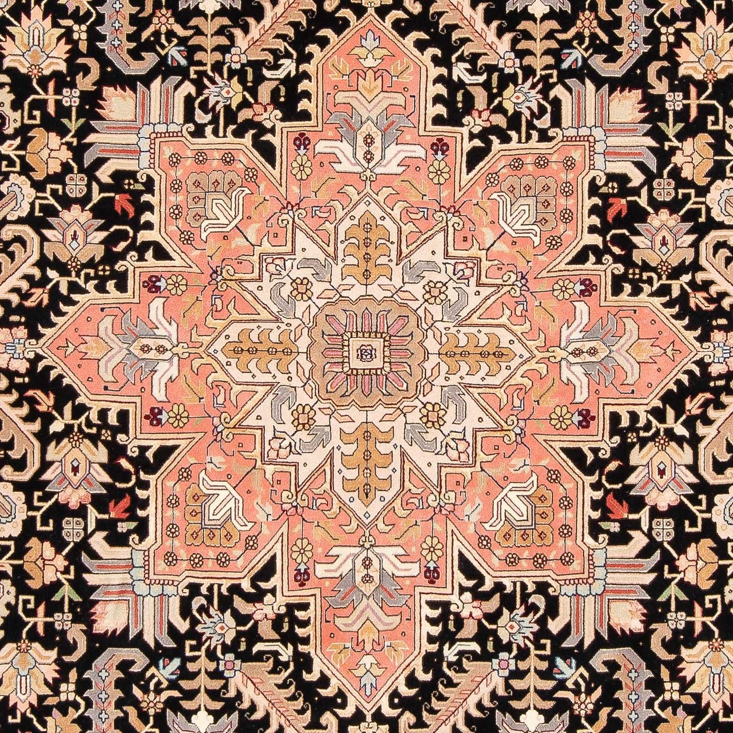 Alfombra Persa - Tabriz - Real - 311 x 204 cm - azul oscuro