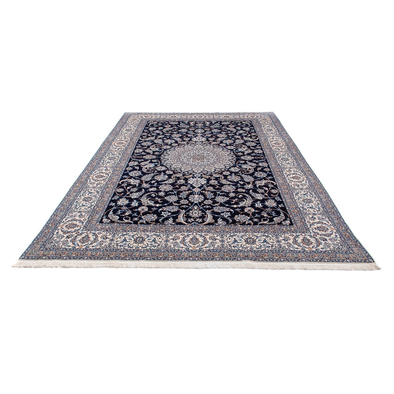 Alfombra Persa - Nain - Prima - 310 x 202 cm - azul oscuro