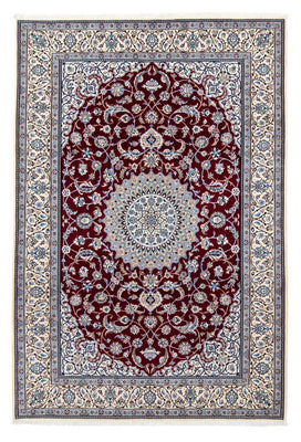 Alfombra Persa - Nain - Real - 298 x 206 cm - rojo oscuro