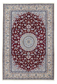 Alfombra Persa - Nain - Real - 298 x 206 cm - rojo oscuro