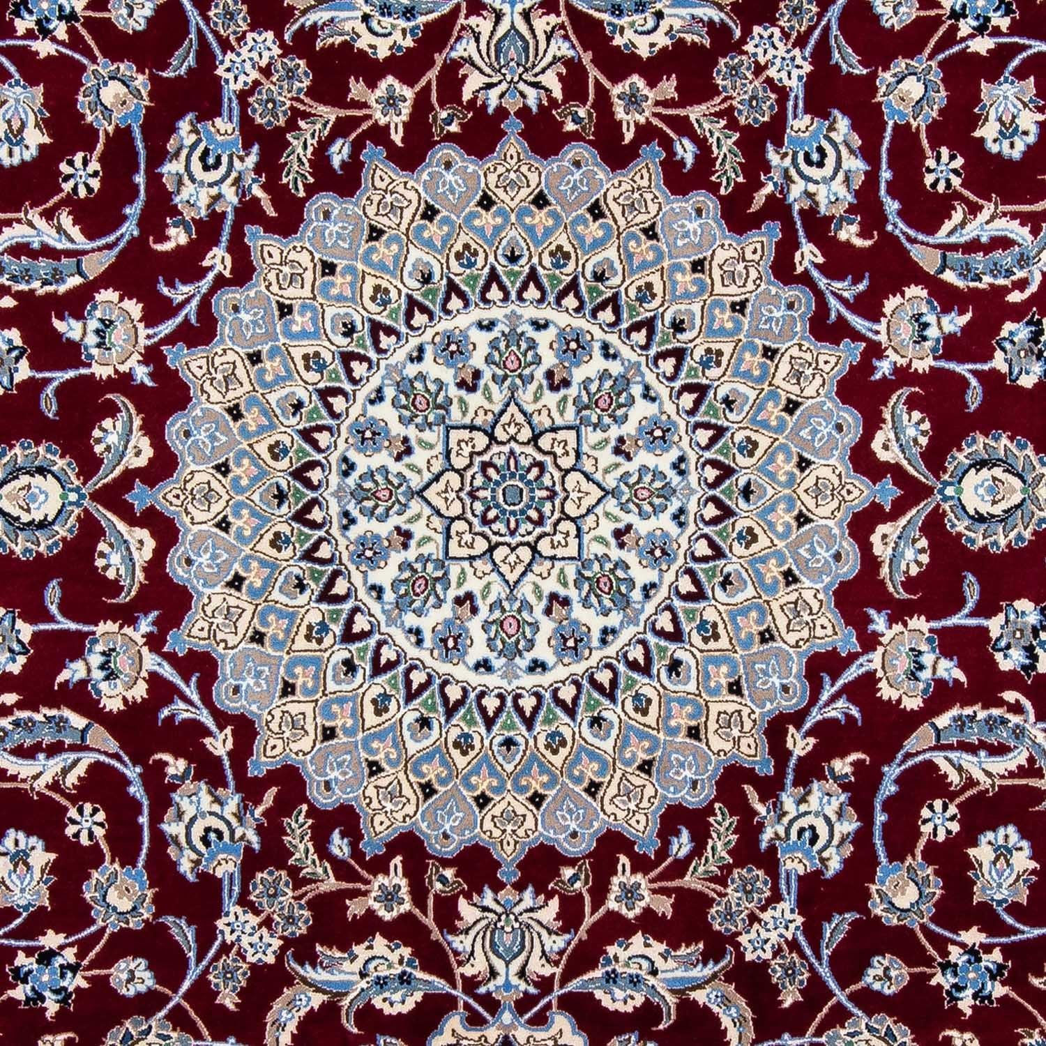 Alfombra Persa - Nain - Real - 298 x 206 cm - rojo oscuro