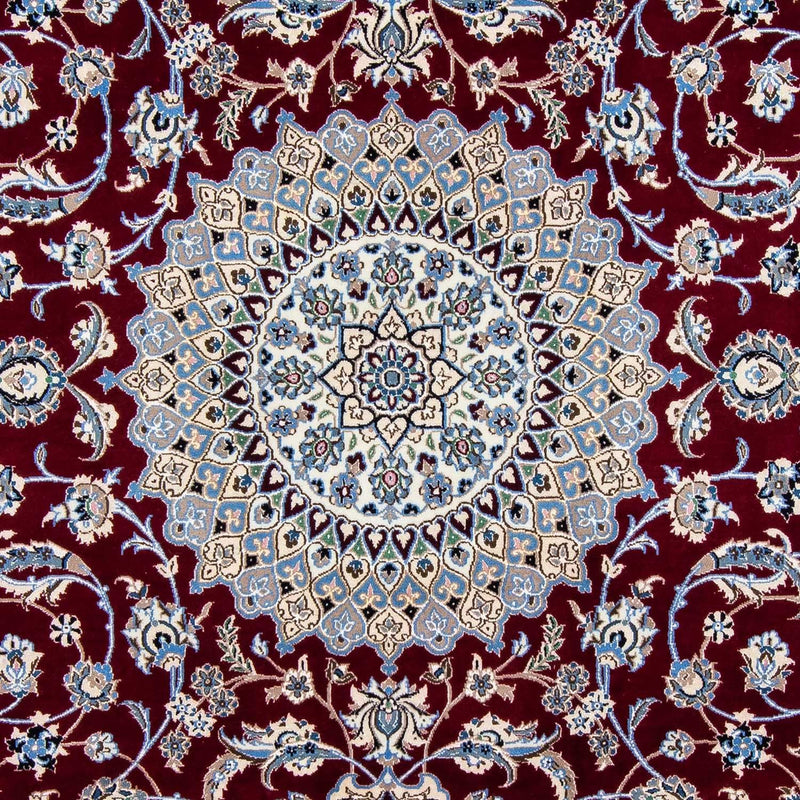 Alfombra Persa - Nain - Real - 298 x 206 cm - rojo oscuro