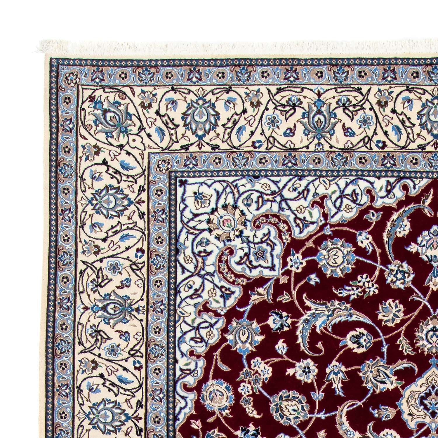 Alfombra Persa - Nain - Real - 298 x 206 cm - rojo oscuro