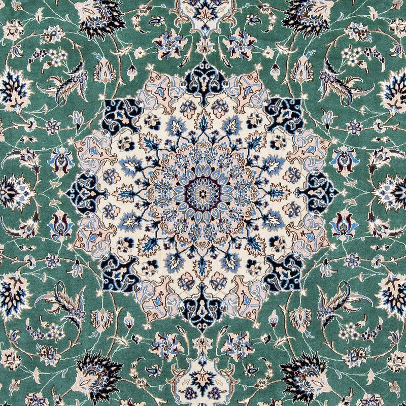 Alfombra Persa - Nain - Real - 293 x 198 cm - verde