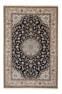 Alfombra Persa - Nain - Real - 316 x 208 cm - azul oscuro
