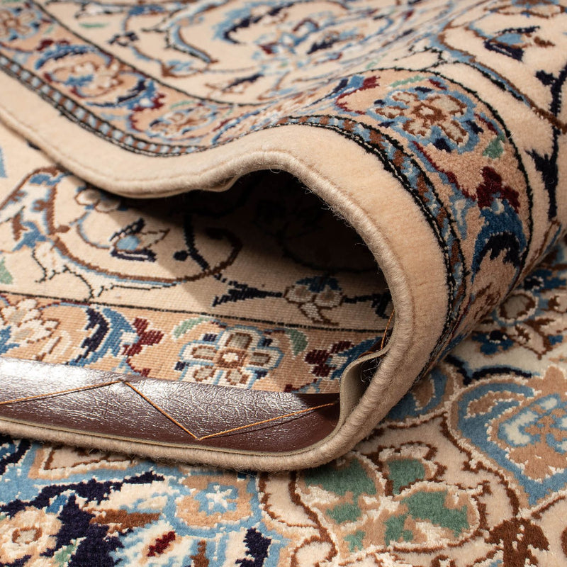 Alfombra Persa - Nain - Real - 316 x 208 cm - azul oscuro