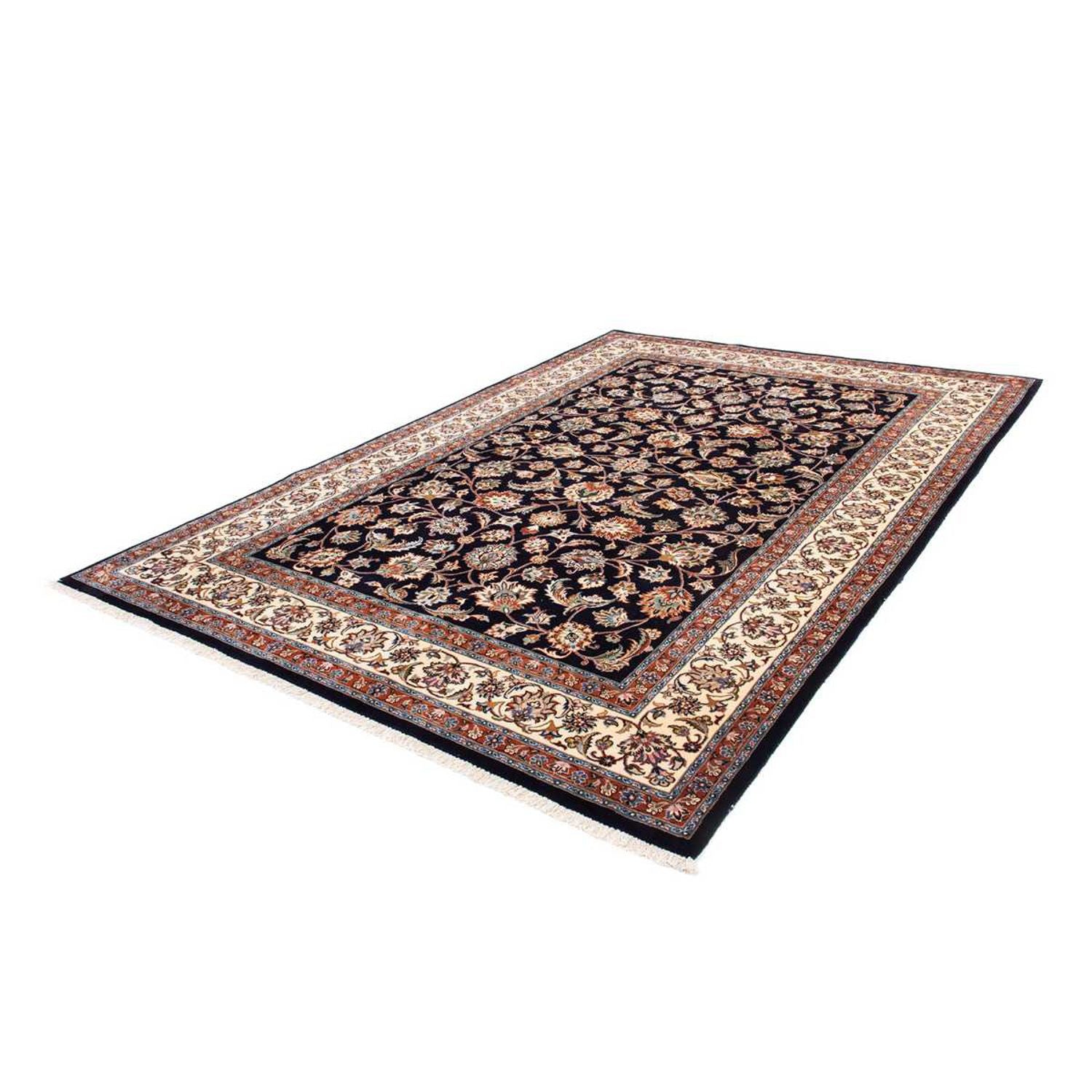 Alfombra persa - Clásica - 295 x 196 cm - azul oscuro