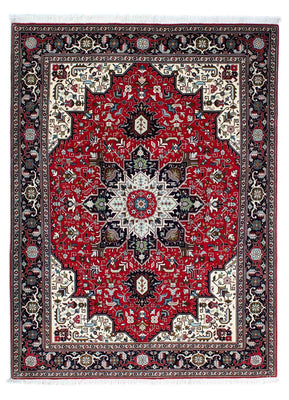 Alfombra Persa - Tabriz - Real - 212 x 154 cm - rojo oscuro