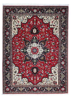 Alfombra Persa - Tabriz - Real - 212 x 154 cm - rojo oscuro