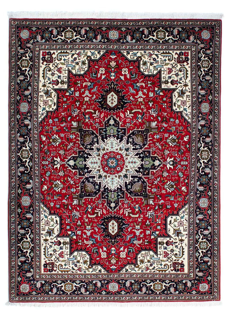 Alfombra Persa - Tabriz - Real - 212 x 154 cm - rojo oscuro