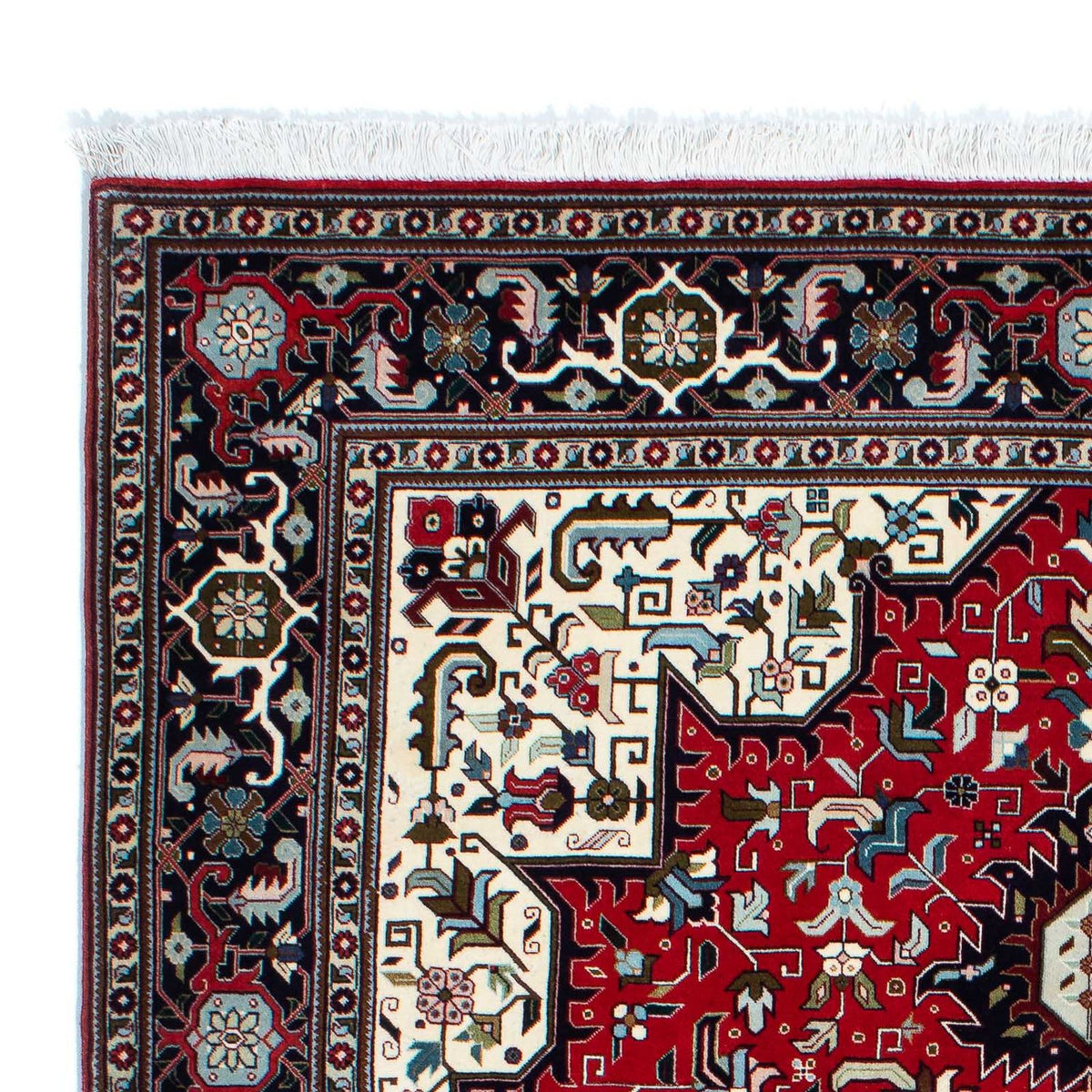 Alfombra Persa - Tabriz - Real - 212 x 154 cm - rojo oscuro