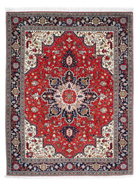 Alfombra Persa - Tabriz - Real - 196 x 152 cm - rojo oscuro