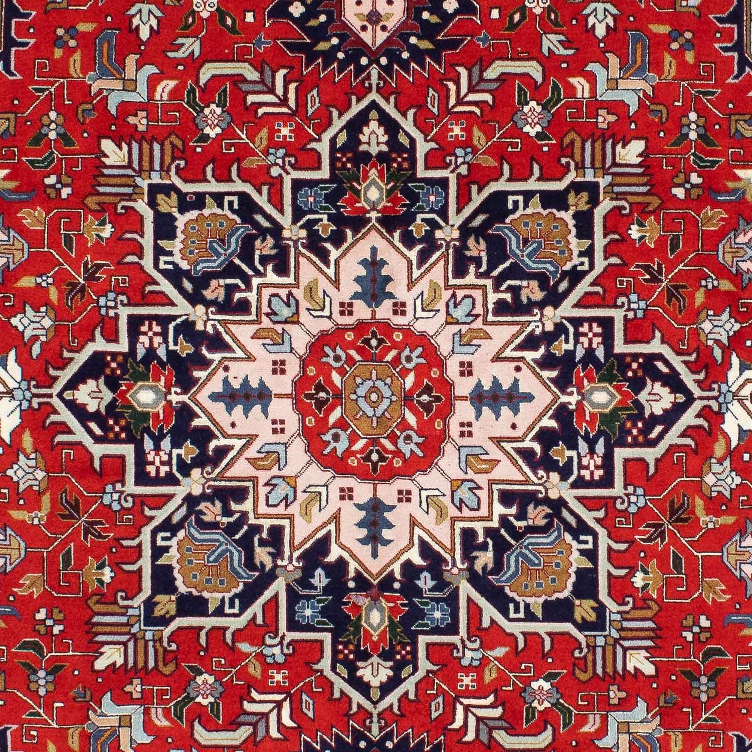 Alfombra Persa - Tabriz - Real - 196 x 152 cm - rojo oscuro