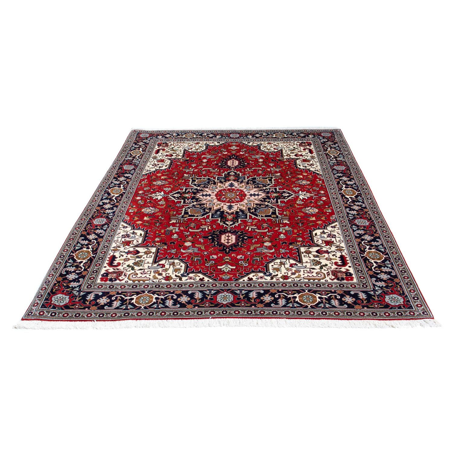 Alfombra Persa - Tabriz - Real - 196 x 152 cm - rojo oscuro