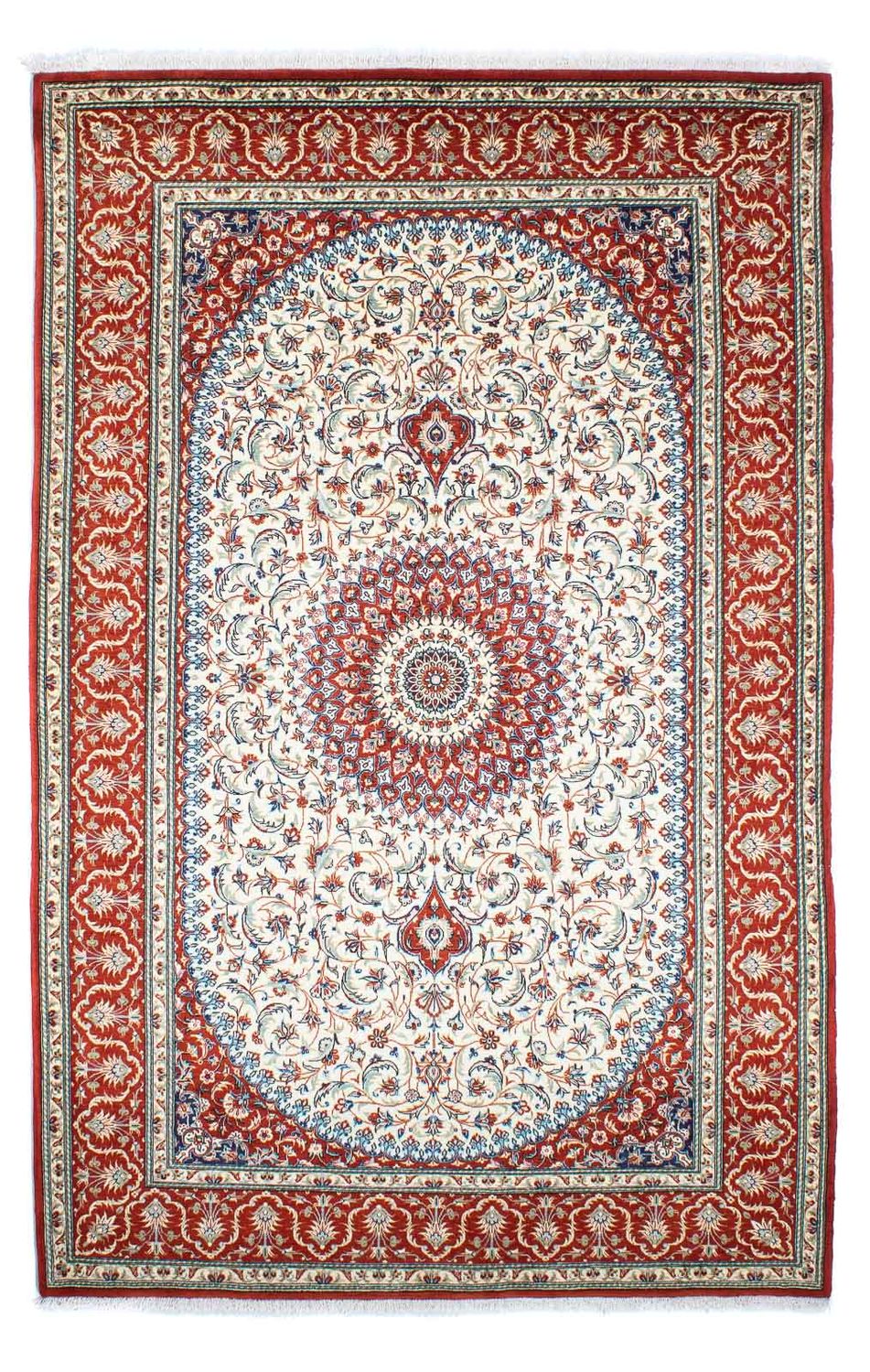 Alfombra persa - Ghom - 248 x 157 cm - rojo