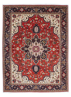 Alfombra Persa - Tabriz - Real - 205 x 152 cm - rojo oscuro