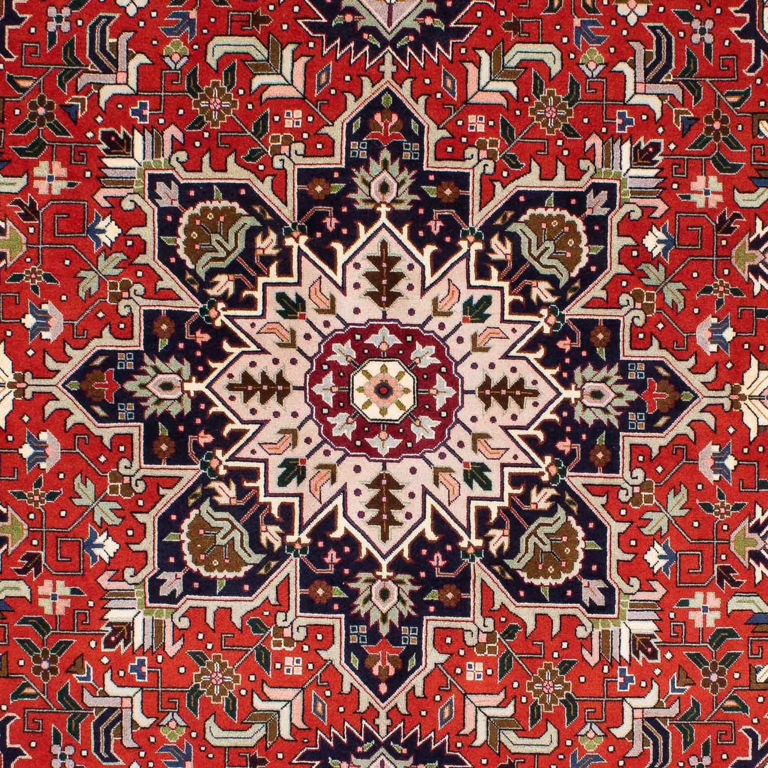 Alfombra Persa - Tabriz - Real - 205 x 152 cm - rojo oscuro