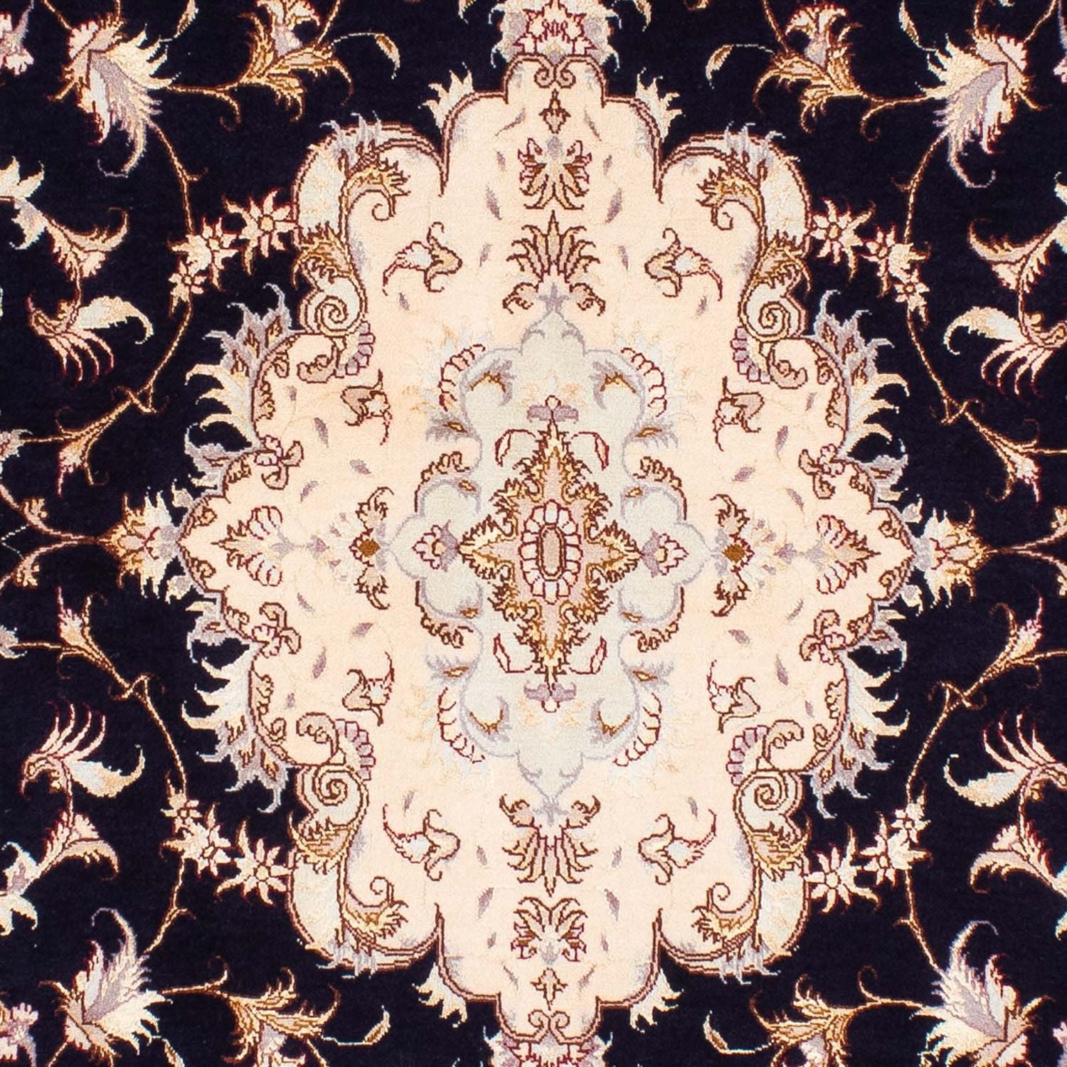 Alfombra Persa - Tabriz - Real - 240 x 167 cm - azul oscuro
