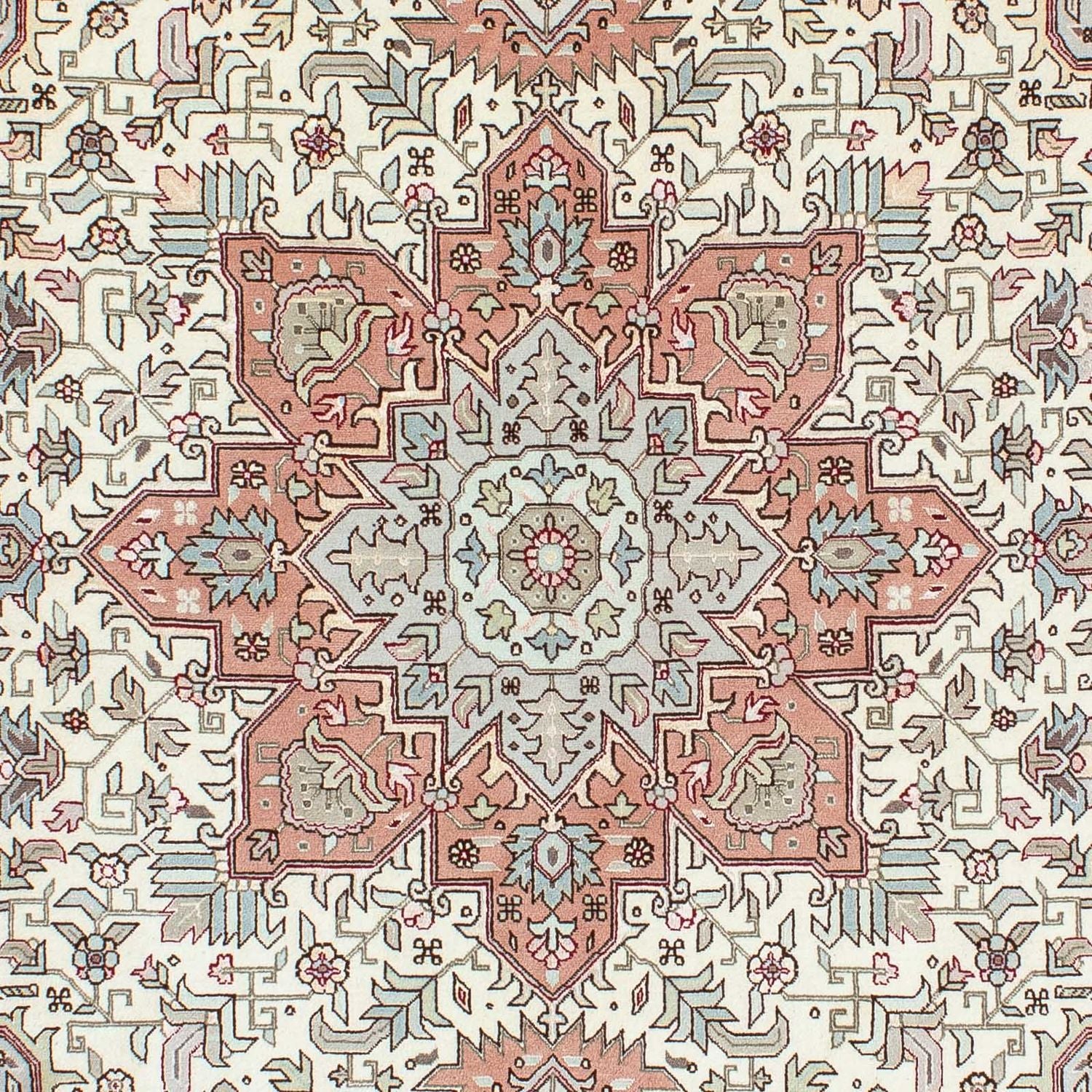 Alfombra Persa - Tabriz - Real - 218 x 152 cm - beige