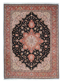 Alfombra Persa - Tabriz - Real - 214 x 151 cm - azul oscuro