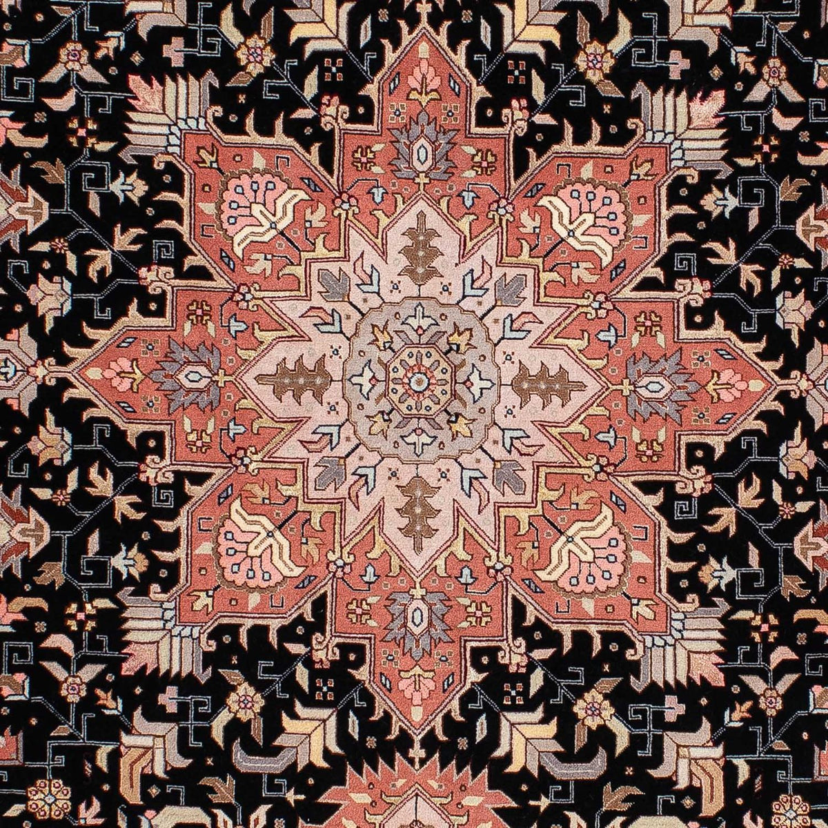 Alfombra Persa - Tabriz - Real - 214 x 151 cm - azul oscuro