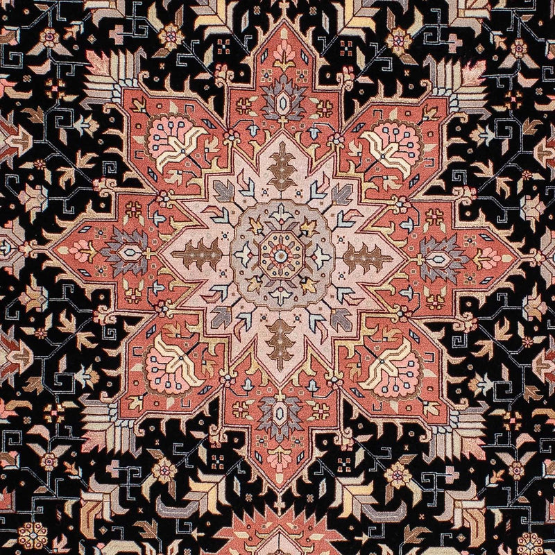 Alfombra Persa - Tabriz - Real - 214 x 151 cm - azul oscuro