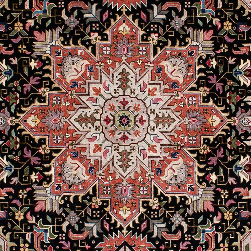 Alfombra Persa - Tabriz - Real - 212 x 152 cm - azul oscuro