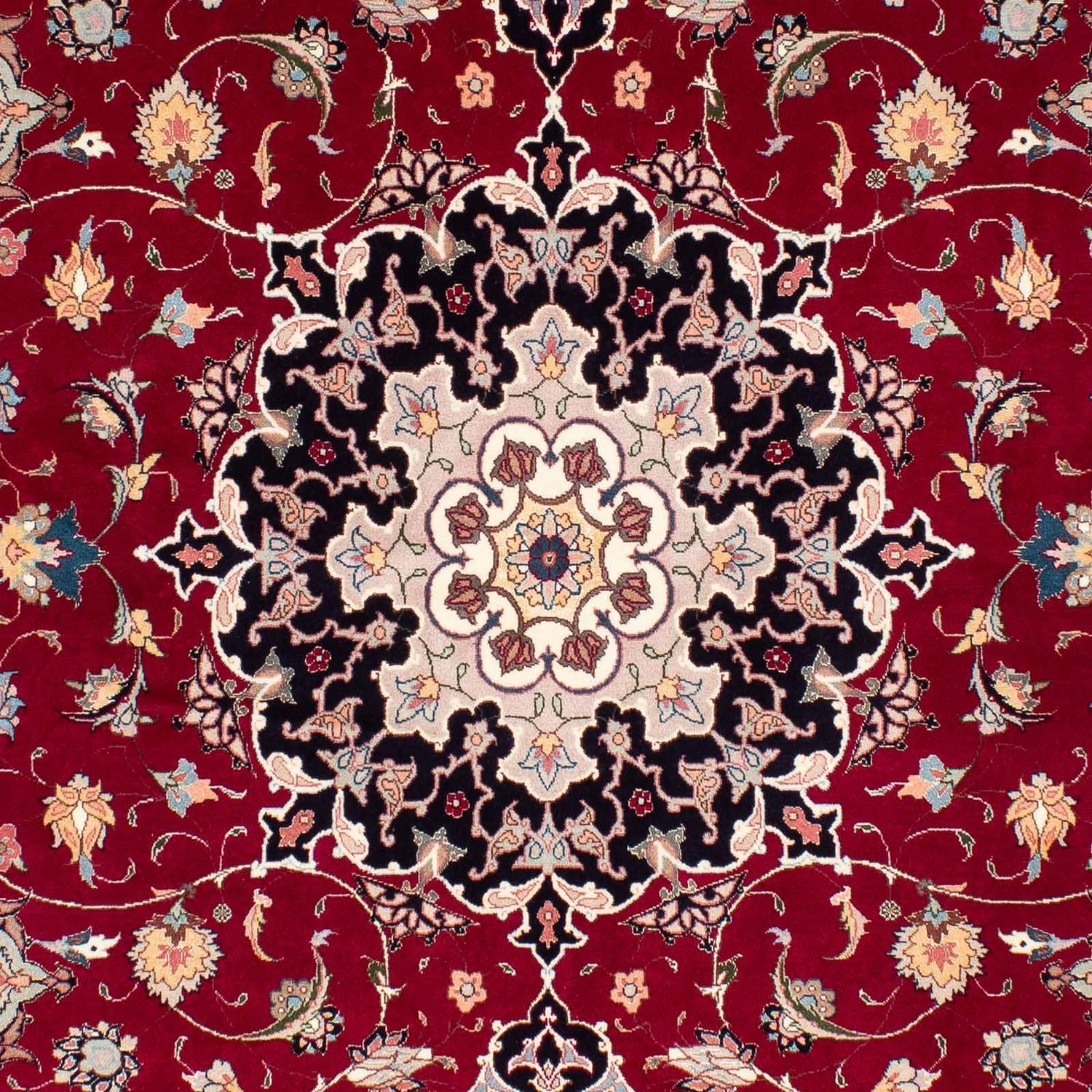 Alfombra Persa - Tabriz - Real - 246 x 172 cm - rojo oscuro