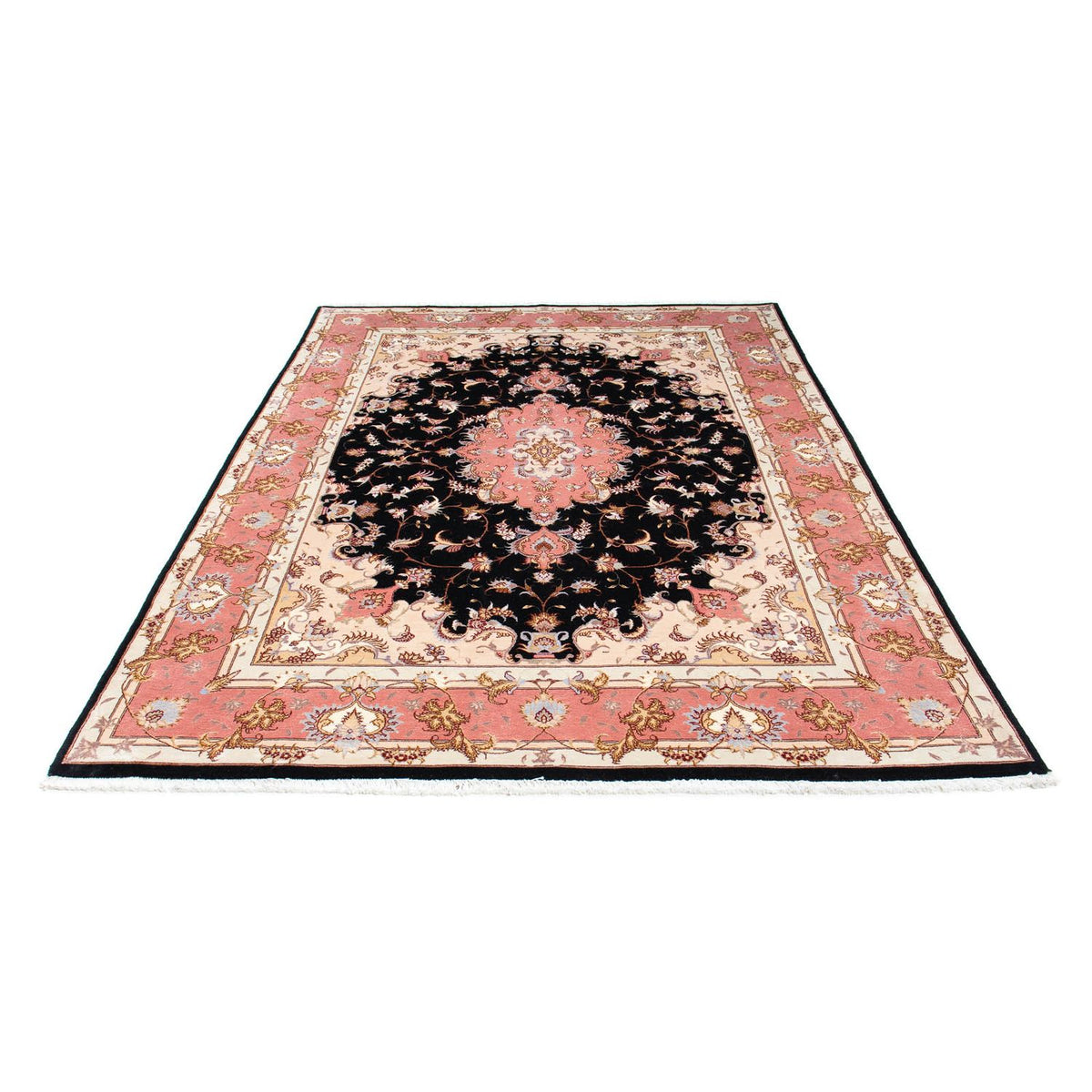 Alfombra Persa - Tabriz - Real - 244 x 166 cm - azul oscuro