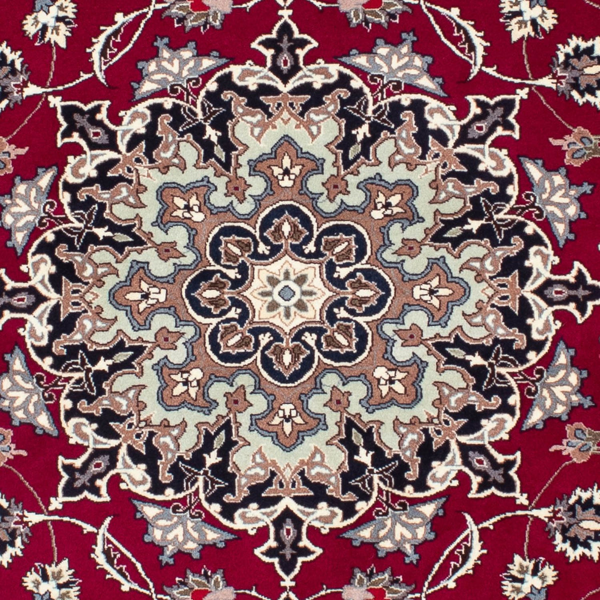Alfombra Persa - Tabriz - Real - 184 x 154 cm - rojo oscuro
