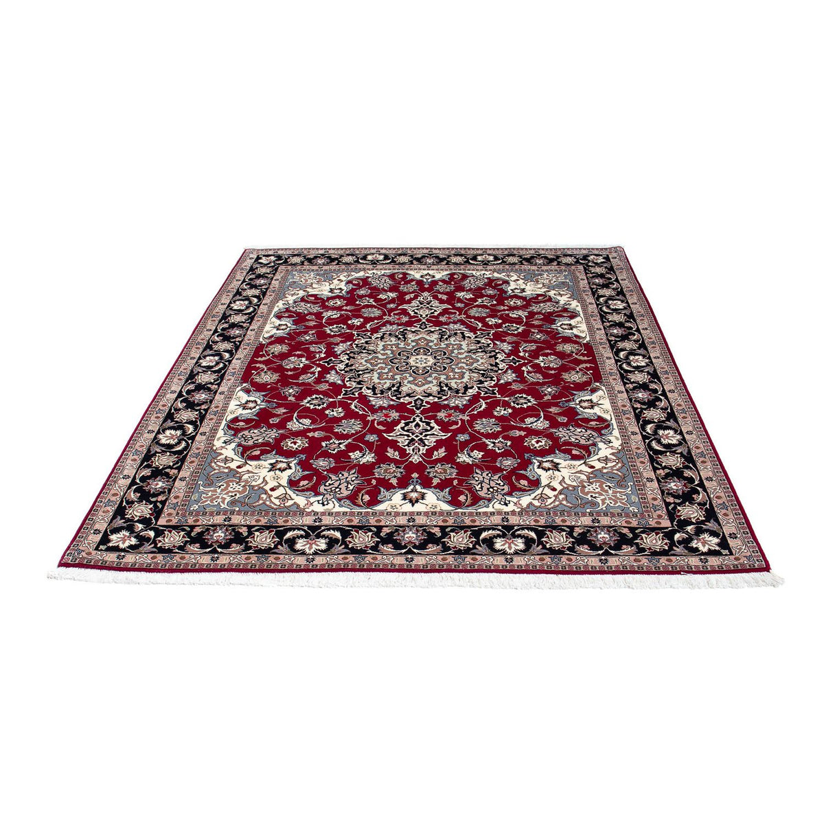 Alfombra Persa - Tabriz - Real - 184 x 154 cm - rojo oscuro