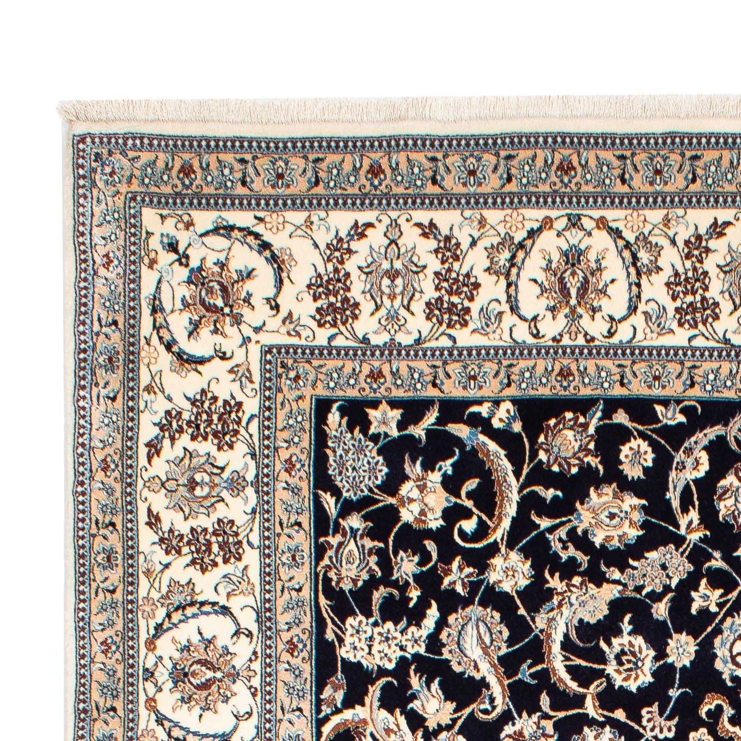 Alfombra Persa - Nain - Prima - 267 x 173 cm - azul oscuro