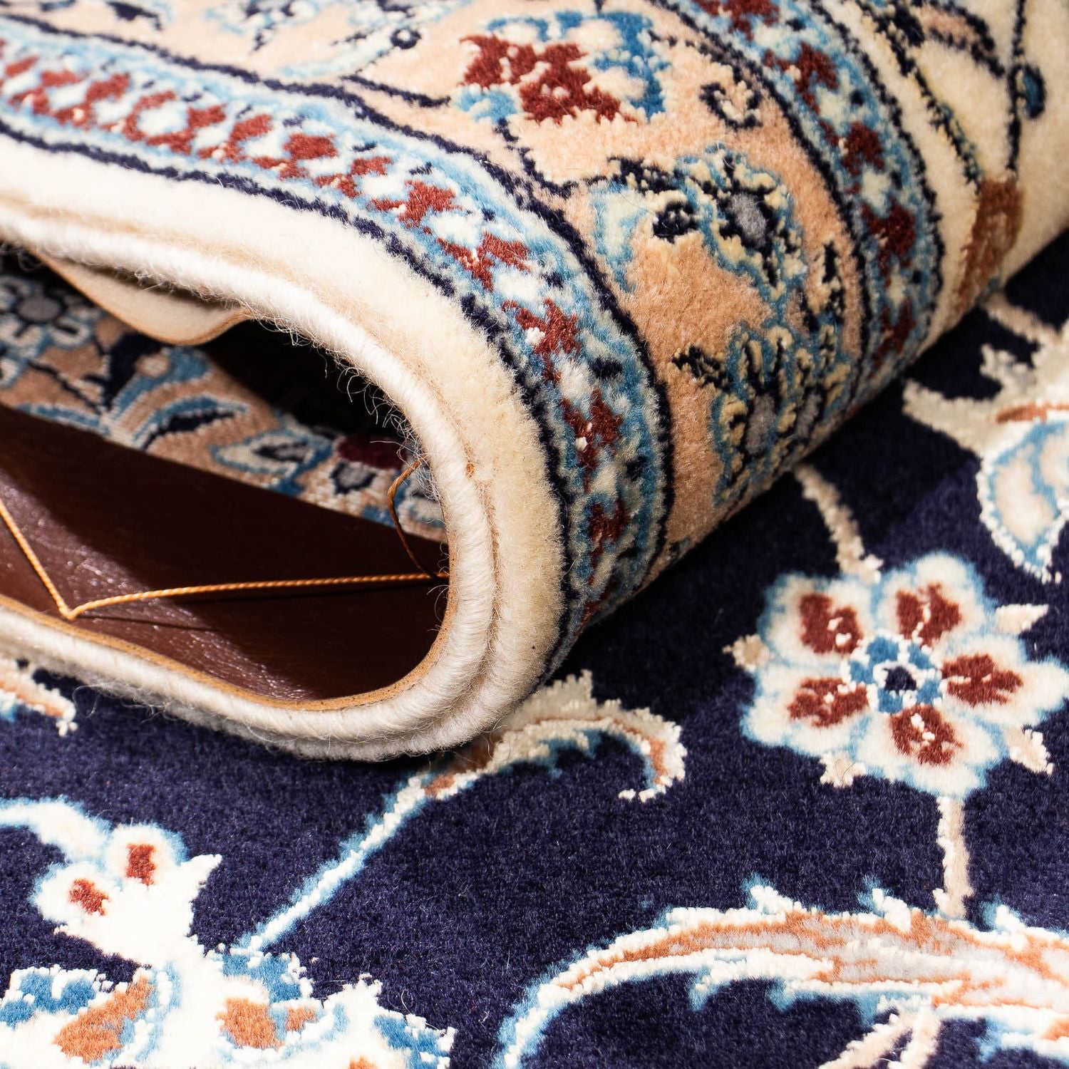 Alfombra Persa - Nain - Prima - 267 x 173 cm - azul oscuro