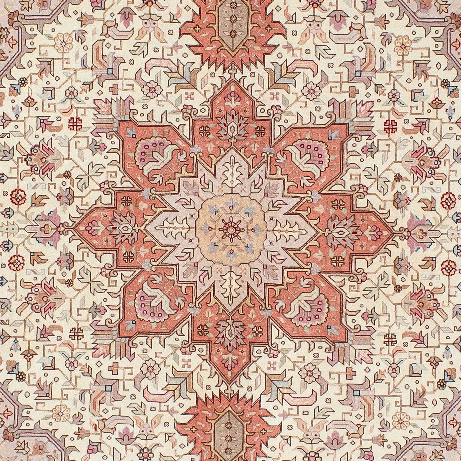 Alfombra Persa - Tabriz - Real - 207 x 152 cm - beige