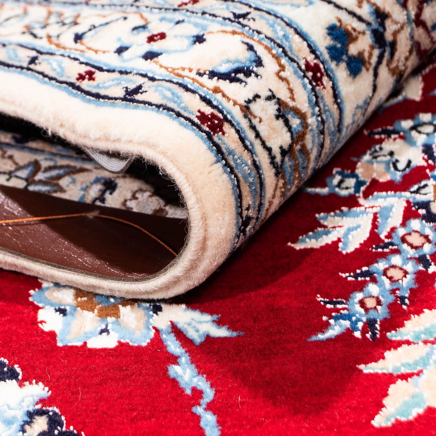Alfombra Persa - Nain - Prima - 236 x 153 cm - rojo oscuro