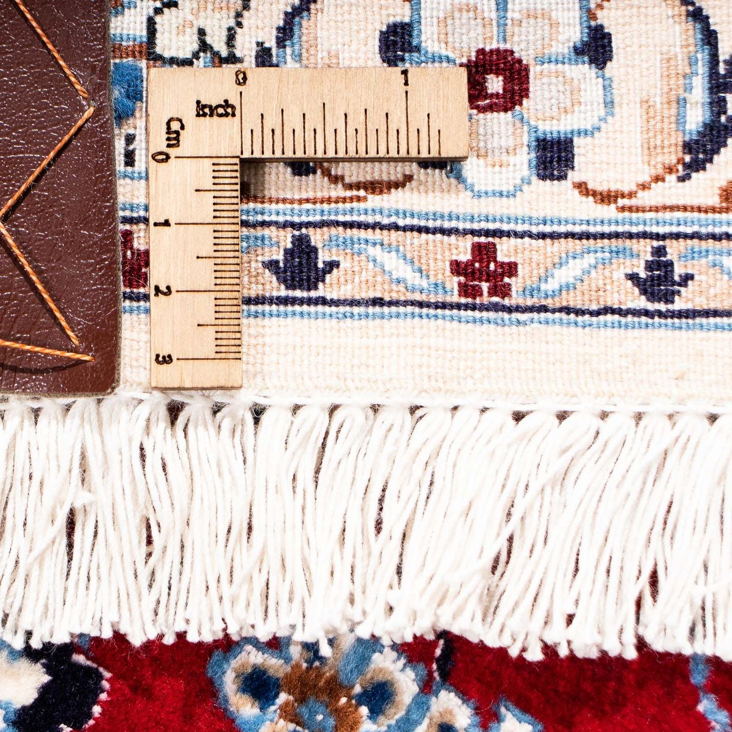 Alfombra Persa - Nain - Prima - 236 x 153 cm - rojo oscuro