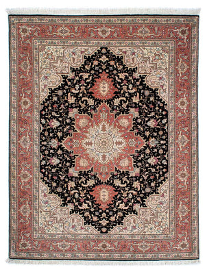 Alfombra Persa - Tabriz - Real - 200 x 152 cm - azul oscuro